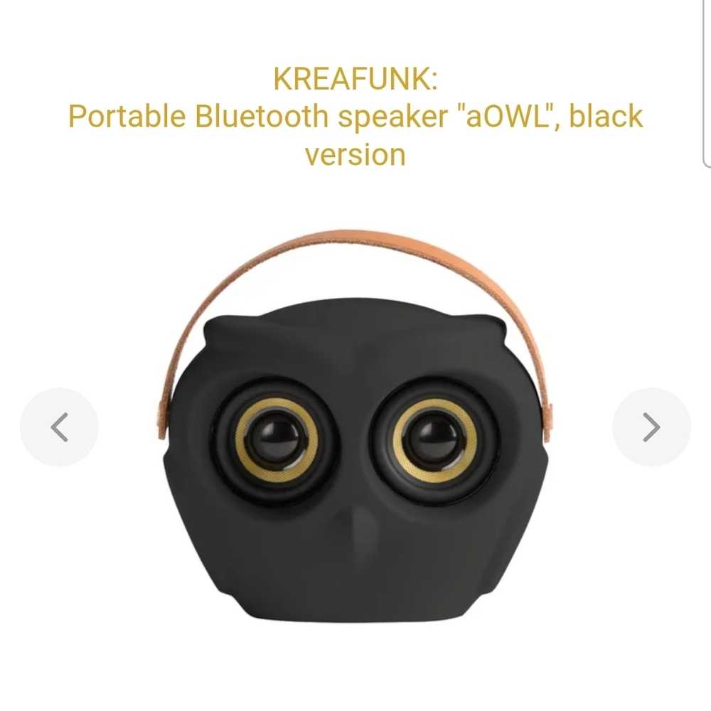 Black aOWL Bluetooth Speaker